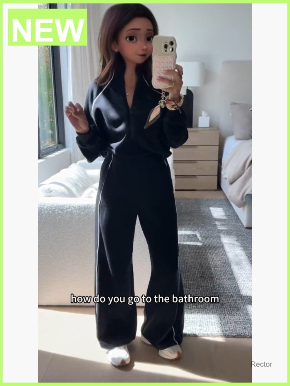 Casual Long Sleeve Jumpsuit Wide Leg Mock Neck with Pockets - Picture 6 of 6